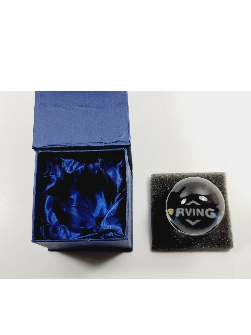 IRVING Crystal Commemorative Paperweight New
